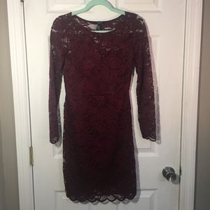 Forever 21 Maroon Lace Dress